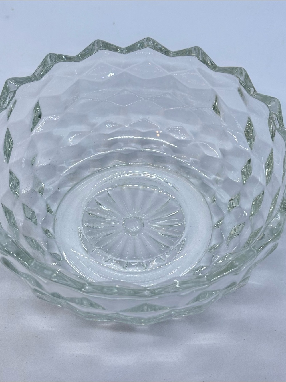 Vintage Homco Clear Cubist Glass Fairy Light Lamp Votive Candle Holder 2 Piece - Picture 5 of 11